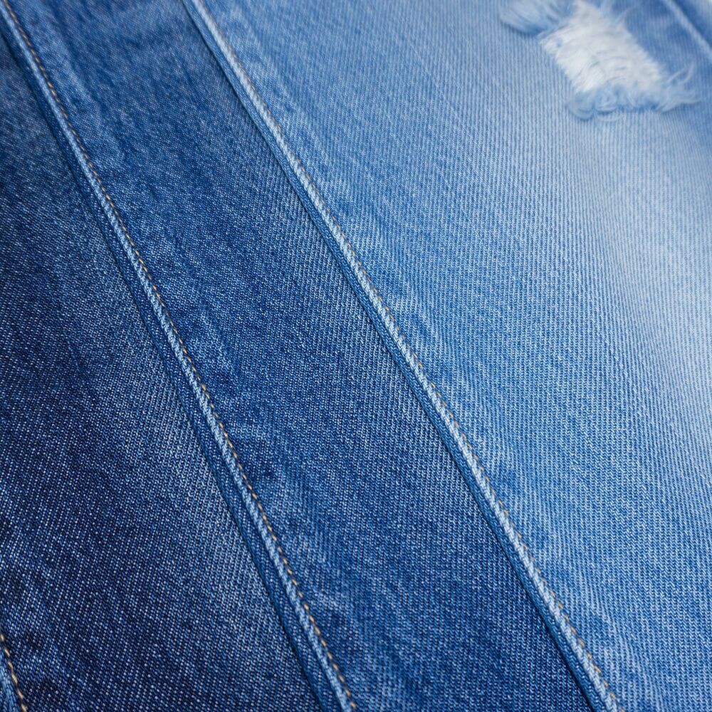 Runner blu Basik denim in cotone, 140x45 cm